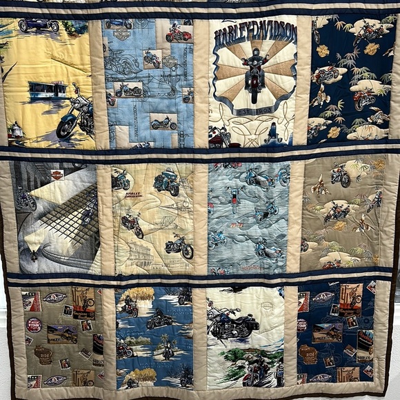 Harley-Davidson Hand Made Quilt - Picture 3 of 8